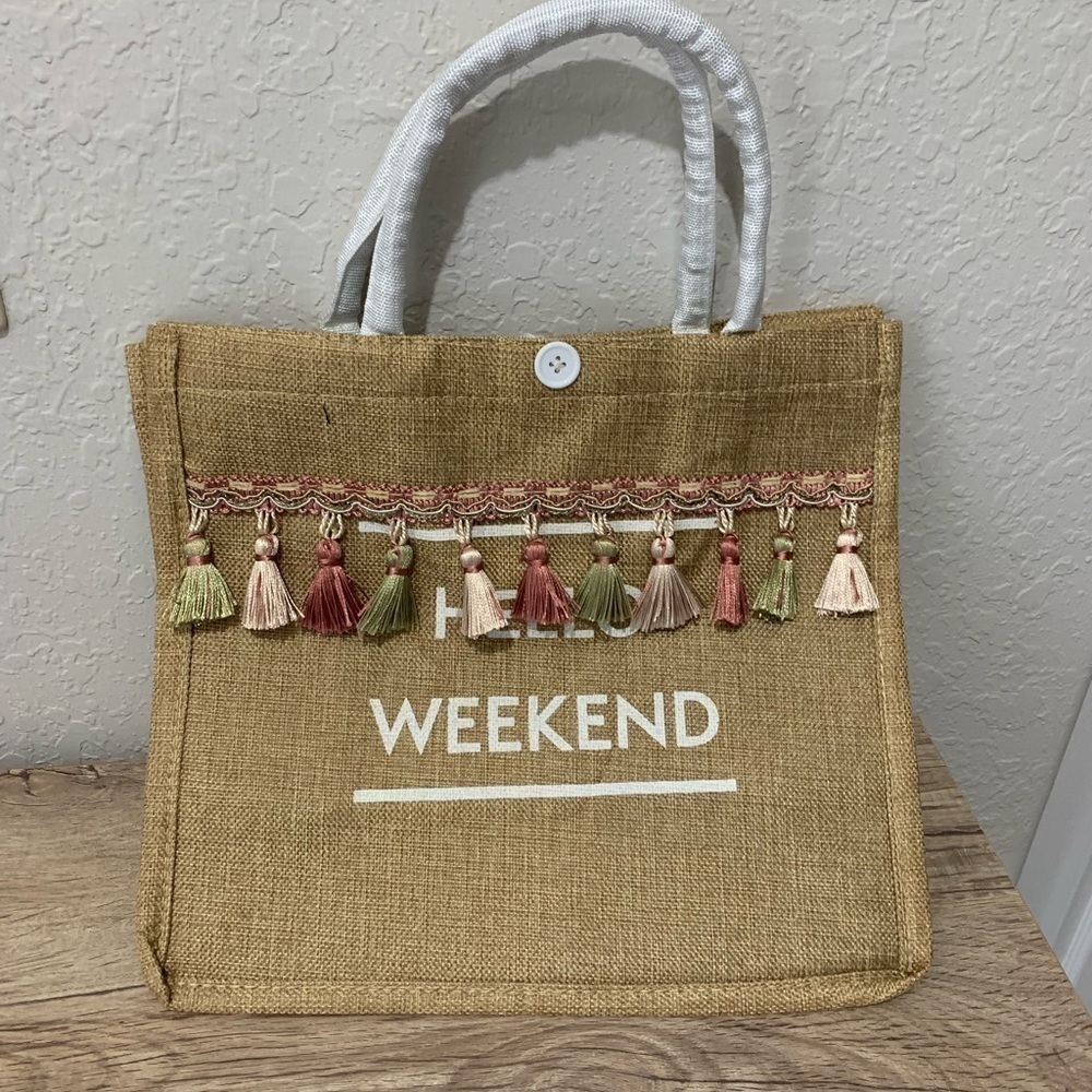 Large tote “hello weekend “ - Picture 2 of 5